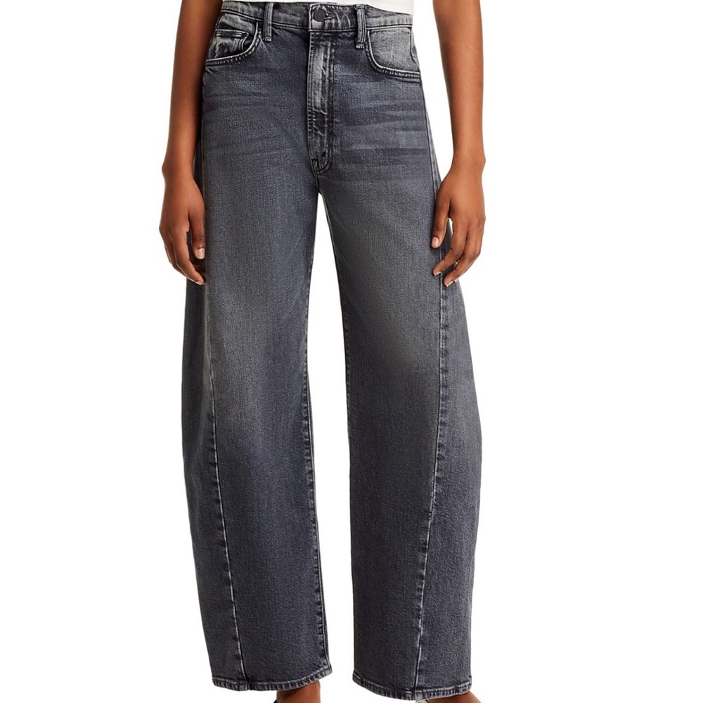 MOTHER
The Half Pipe Flood High Rise Jeans in Outta Sight washed Black Denim